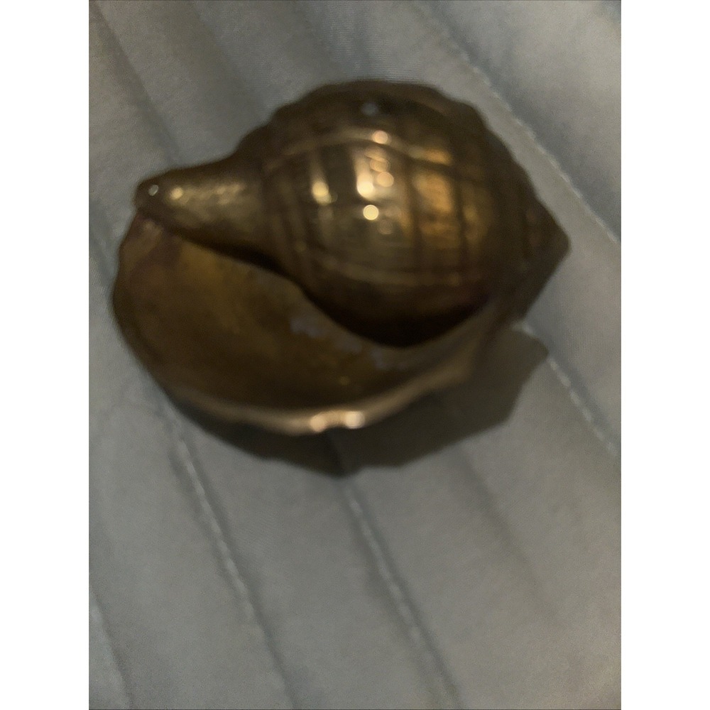 VTG Solid Brass Seashell/Paperweight - Picture 3 of 4